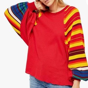 NWT Free People Rainbow Dreams Top